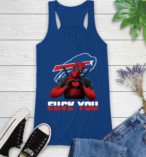 NHL Buffalo Bills Deadpool Love You Fuck You Football Sports Racerback Tank 8