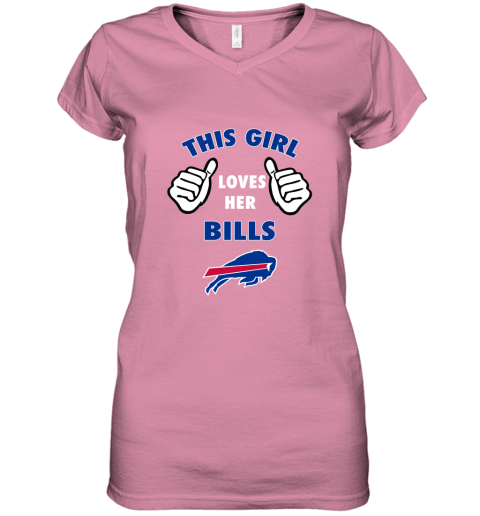 qywr this girl loves buffalo bills women v neck t shirt 39 front azalea