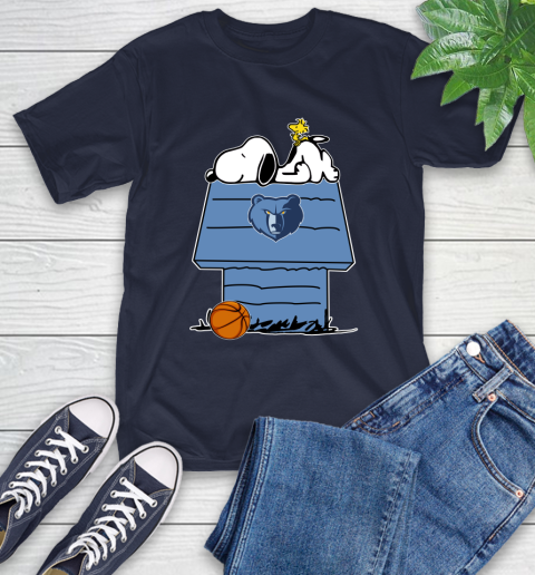 Memphis Grizzlies NBA Basketball Snoopy Woodstock The Peanuts Movie T-Shirt 4