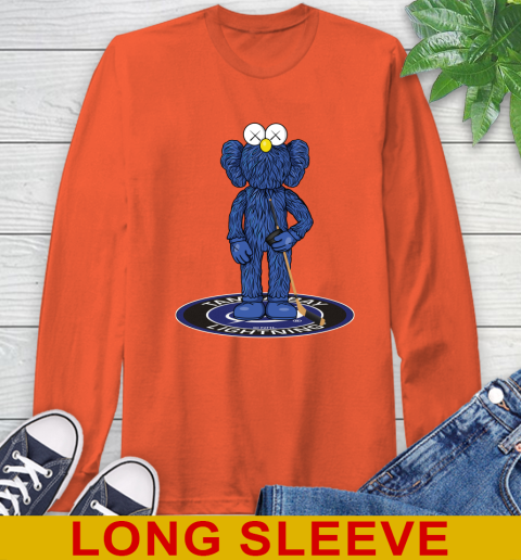 NHL Hockey Tampa Bay Lightning Kaws Bff Blue Figure Shirt Long Sleeve T-Shirt 5