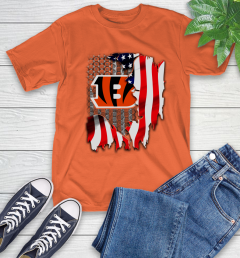 Cincinnati Bengals NFL Football American Flag T-Shirt 5 Cincinnati Bengals NFL Football American Flag T-Shirt - Image 5