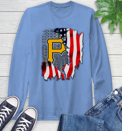 Pittsburgh Pirates MLB Baseball American Flag Long Sleeve T-Shirt 12