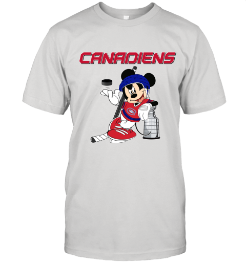 Mickey Montreal Canadiens With The Stanley Cup Hockey NHL Unisex Jersey Tee