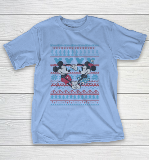Disney Mickey And Minnie Mouse Christmas Ugly Sweater Style T-Shirt 10