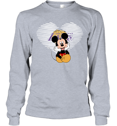 NBA Los Angeles Lakers The Heart Mickey Mouse Disney Basketball Sweatshirt