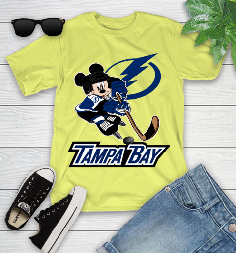 NHL Tampa Bay Lightning Mickey Mouse Disney Hockey T Shirt Youth T-Shirt 8