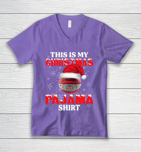 Houston Rockets This Is My Christmas Pajama Shirt NBA V-Neck T-Shirt 8