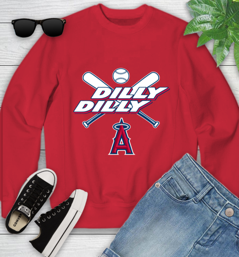 MLB Los Angeles Angels Dilly Dilly Baseball Sports Youth Sweatshirt 9
