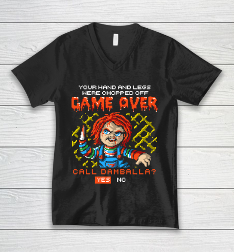 Chucky Tshirt GAME OVER  Call Damballa V-Neck T-Shirt