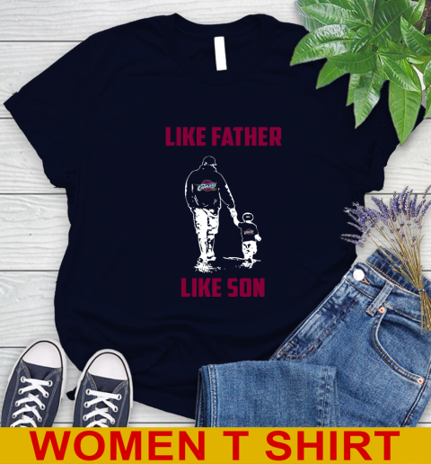 Cleveland Cavaliers NBA Basketball Like Father Like Son Sports Women's T-Shirt 2
