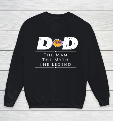 Los Angeles Lakers NBA Basketball Dad The Man The Myth The Legend Youth Sweatshirt
