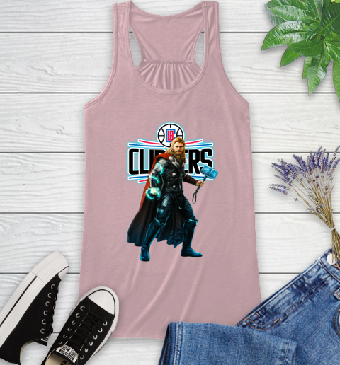 NBA Thor Avengers Endgame Basketball Los Angeles Clippers Racerback Tank 11
