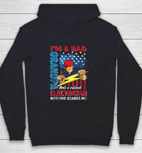Im Dad Grandpa Retired Electrician Proud Youth Hoodie