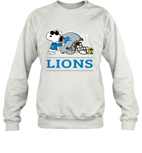 The Detroit Lions Joe Cool And Woodstock Snoopy Mashup Sweatshirt