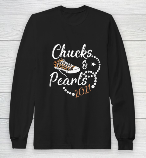 Chucks and Pearls 2021 Leopard Long Sleeve T-Shirt