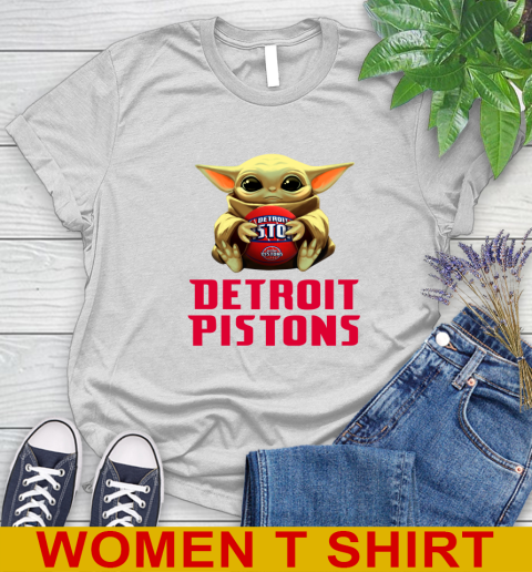 NBA Basketball Detroit Pistons Star Wars Baby Yoda Shirt 89