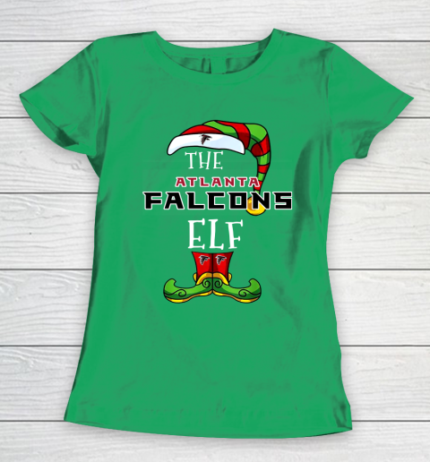 Atlanta Falcons Christmas ELF Funny NFL Women's T-Shirt 5