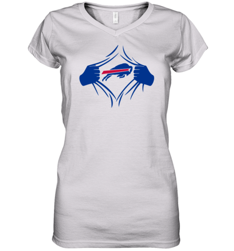 Buffalo Bills Superman Women's V-Neck T-Shirt