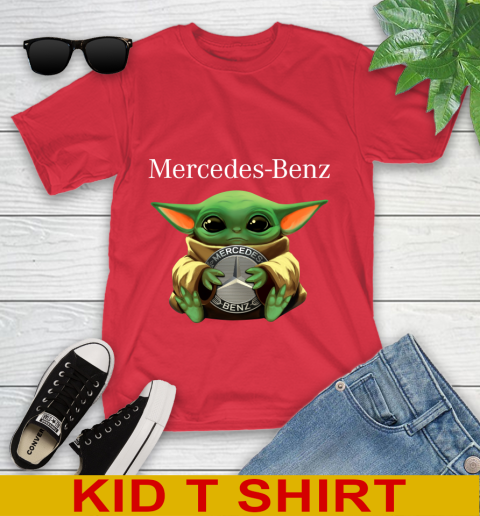 Star Wars Baby Yoda Hugs Mercedes Car Shirt 107