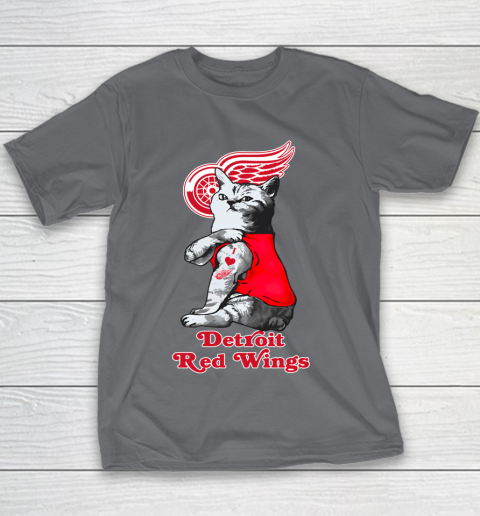 NHL My Cat Loves Detroit Red Wings Hockey Youth T-Shirt 5