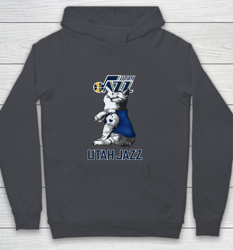 NBA Basketball My Cat Loves Utah Jazz Youth Hoodie 5