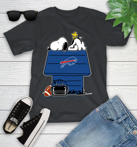 Buffalo Bills NFL Football Snoopy Woodstock The Peanuts Movie Youth T-Shirt 2