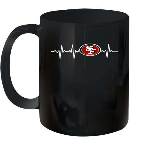 San Francisco 49ers NFL Football Heart Beat Shirt Ceramic Mug 11oz