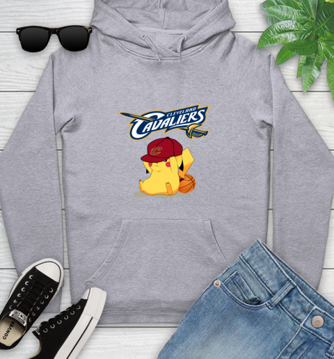 NBA Pikachu Basketball Sports Cleveland Cavaliers Youth Hoodie 6