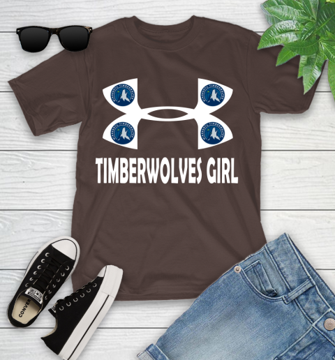 NBA Minnesota Timberwolves Girl Under Armour Basketball Sports Youth T-Shirt 7