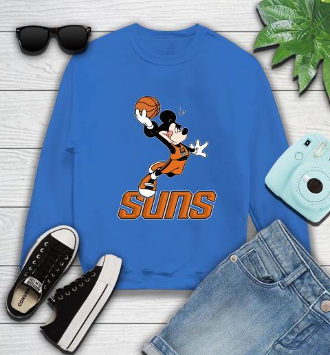 NBA Basketball Phoenix Suns Cheerful Mickey Mouse Shirt Sweatshirt 9