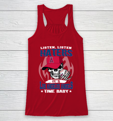 Listen Haters It is ANGELS Time Baby MLB Racerback Tank 4