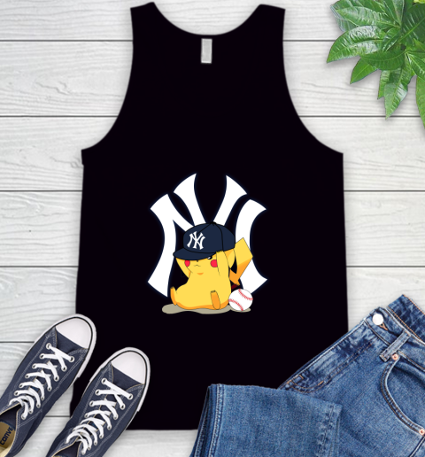 MLB Pikachu Baseball Sports New York Yankees Tank Top 2