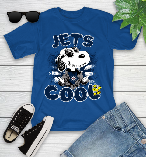 NHL Hockey Winnipeg Jets Cool Snoopy Shirt Youth T-Shirt 10
