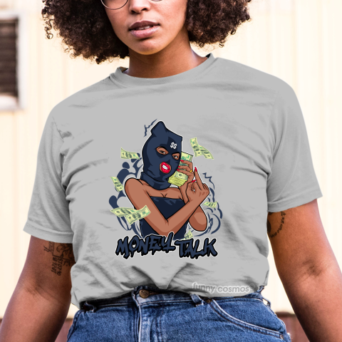 Jordan 13 Flint Matching Sneaker Tshirt For Woman For Girl Money Talk Hipster Hip Hop Navy White Jordan Shirt