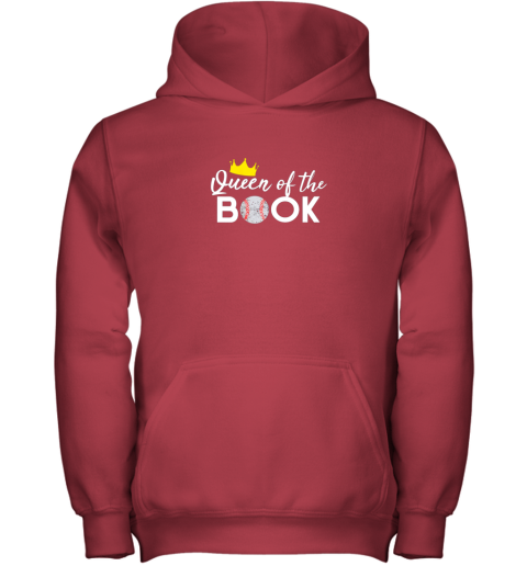 w7sn scorekeeper baseball team scorebook queen youth hoodie 43 front red