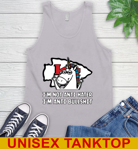 Kansas City Chiefs NFL Football Unicorn I'm Not Anti Hater I'm Anti Bullshit Tank Top 4