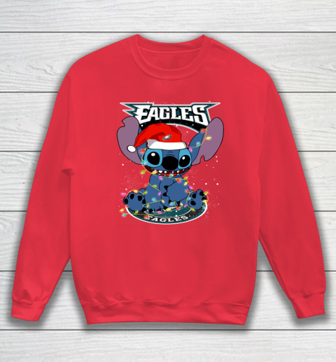 Philadelphia Eagles NFL Football noel stitch Christmas Sweatshirt 6