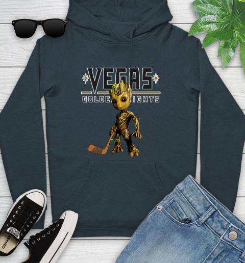 Vegas Golden Knights NHL Hockey Groot Marvel Guardians Of The Galaxy Youth Hoodie 8