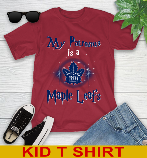 NHL Hockey Harry Potter My Patronus Is A Toronto Maple Leafs Youth T-Shirt 12