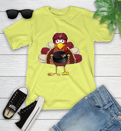 Arizona Coyotes Turkey Thanksgiving Day Youth T-Shirt 8