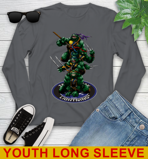 NHL Hockey Tampa Bay Lightning Teenage Mutant Ninja Turtles Shirt Youth Long Sleeve 9