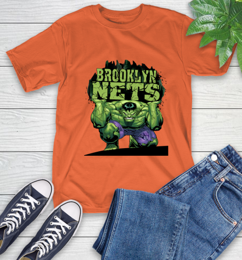 Brooklyn Nets NBA Basketball Incredible Hulk Marvel Avengers Sports T-Shirt 5