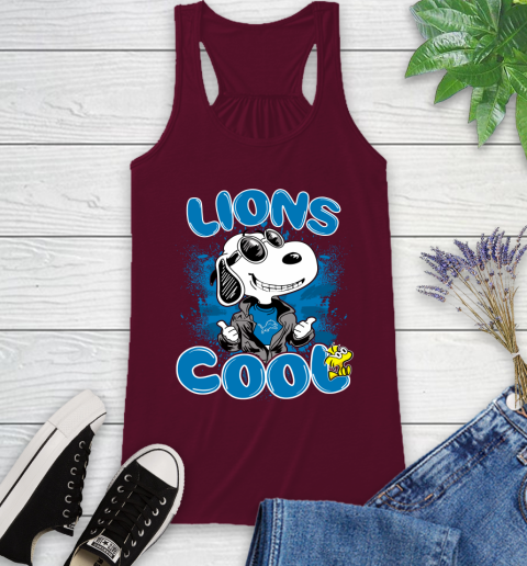 NFL Football Detroit Lions Cool Snoopy Shirt Racerback Tank 2
