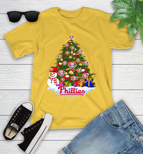Philadelphia Phillies Merry Christmas MLB Baseball Sports Youth T-Shirt 8