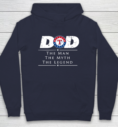Texas Rangers MLB Baseball Dad The Man The Myth The Legend Hoodie 2