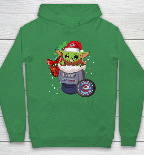 Colorado Avalanche Christmas Baby Yoda Star Wars Funny Happy NHL Hoodie 8