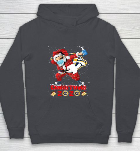 Nashville Predators Funny Santa Claus Dabbing Christmas 2020 NHL Youth Hoodie 5