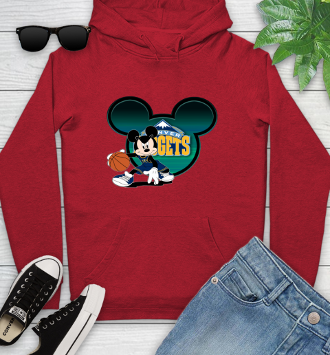 NBA Denver Nuggets Mickey Mouse Disney Basketball Youth Hoodie 11