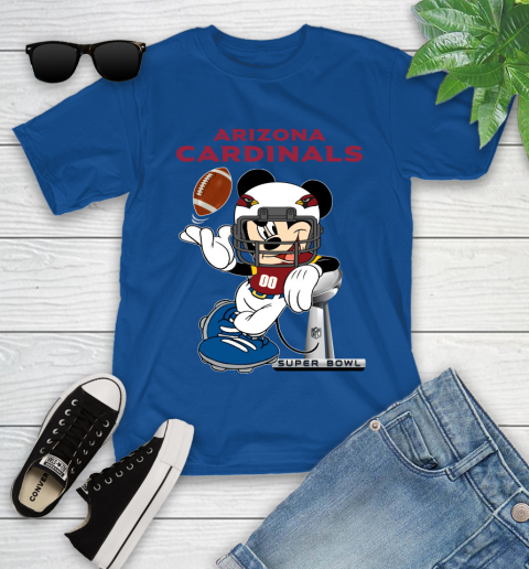 NFL Arizona Cardinals Mickey Mouse Disney Super Bowl Football T Shirt Youth T-Shirt 9