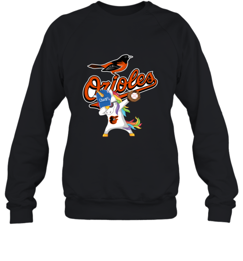Hip Hop Dabbing Unicorn Flippin Love Baltimore Orioles Sweatshirt